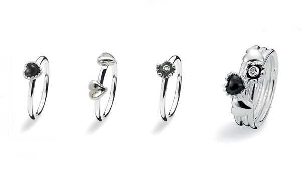 Ring combination : BLACK AND COOL. Marked HHN - Hans Henrik Nygaard.