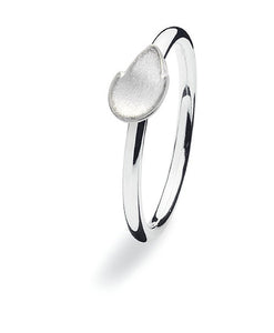 Sterling silver ring with leaf motif.