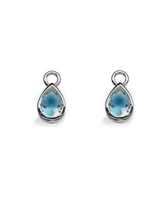 Pair of earring hangers "DROP TANZANITE" from Spinning Jewelry, featuring sterling silver with tanzanite.