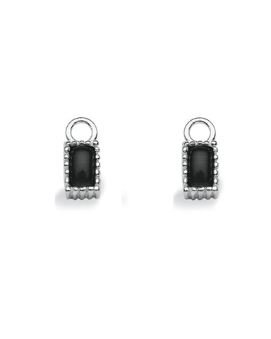 Pair of earring hangers "BOHEMIAN" from Spinning Jewelry, featuring sterling silver with cat eye.