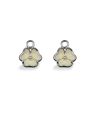 Pair of earring hangers "TRIO", model 1189-03 from Spinning Jewelry, featuring sterling silver with enamel.