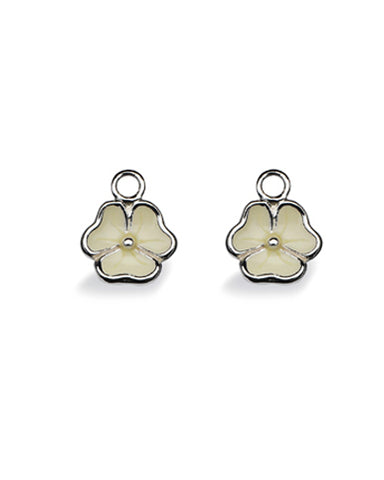 Pair of earring hangers "TRIO", model 1189-03 from Spinning Jewelry, featuring sterling silver with enamel.