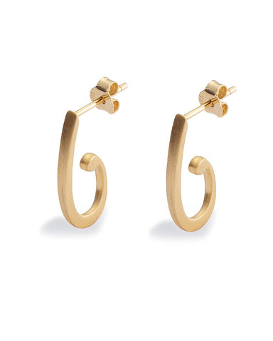 Pair of hooks in gold plated sterling silver from Spinning Jewelry.