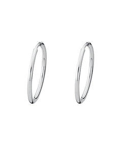 Pair of 'SMALL HOOPS' in sterling silver from Spinning Jewelry.