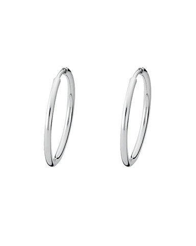 Pair of 'SMALL HOOPS' in sterling silver from Spinning Jewelry.