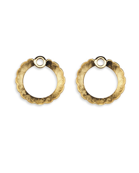 Pair of earring hangers "GLORIFY" from Spinning Jewelry, featuring gold plated sterling silver.