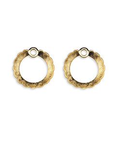 Pair of earring hangers "GLORIFY" from Spinning Jewelry, featuring gold plated sterling silver.