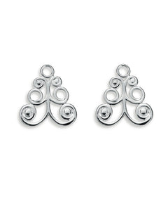 Pair of earring hangers "BARONESS" from Spinning Jewelry, featuring sterling silver.
