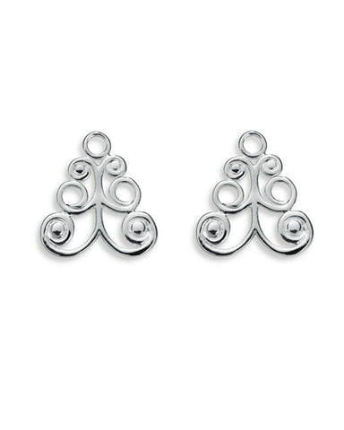 Pair of earring hangers "BARONESS" from Spinning Jewelry, featuring sterling silver.