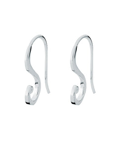 Pair of 'TWIRL HOOKS' in sterling silver from Spinning Jewelry.
