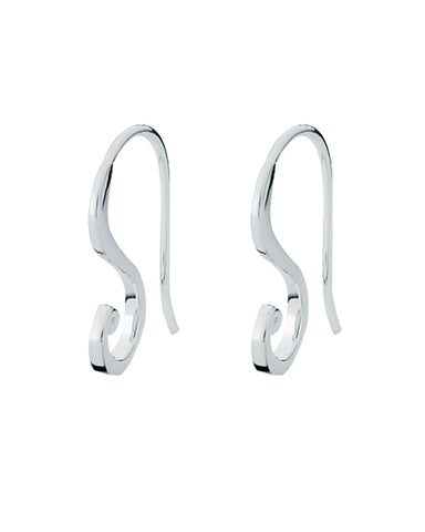 Pair of 'TWIRL HOOKS' in sterling silver from Spinning Jewelry.