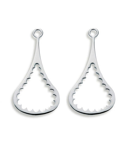 Pair of earring hangers "THORN" from Spinning Jewelry, featuring sterling silver.