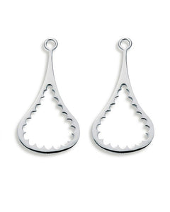 Pair of earring hangers "THORN" from Spinning Jewelry, featuring sterling silver.
