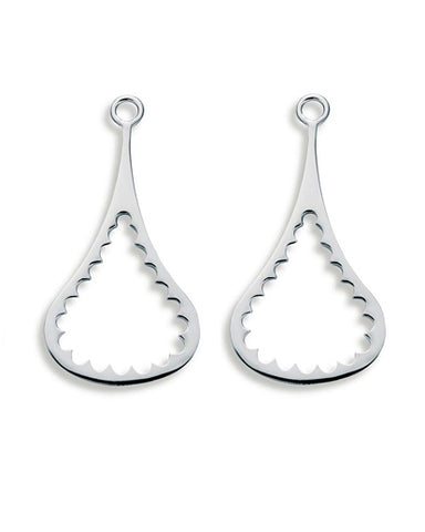 Pair of earring hangers "THORN" from Spinning Jewelry, featuring sterling silver.