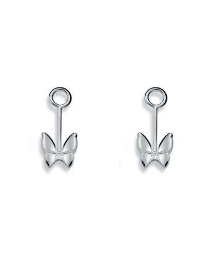 Pair of earring hangers "BUTTERFLIES" from Spinning Jewelry, featuring sterling silver.