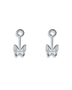 Pair of earring hangers "BUTTERFLIES" from Spinning Jewelry, featuring sterling silver.