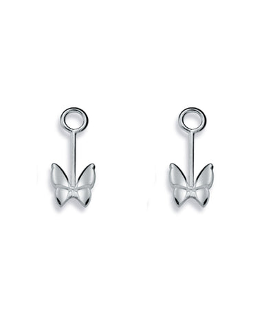Pair of earring hangers "BUTTERFLIES" from Spinning Jewelry, featuring sterling silver.
