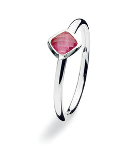 sterling silver ring with cubic zirconia setting