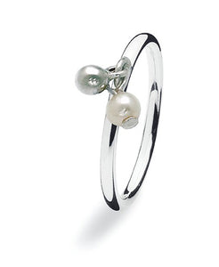 Sterling siilver Spinning ring with freshwater pearls