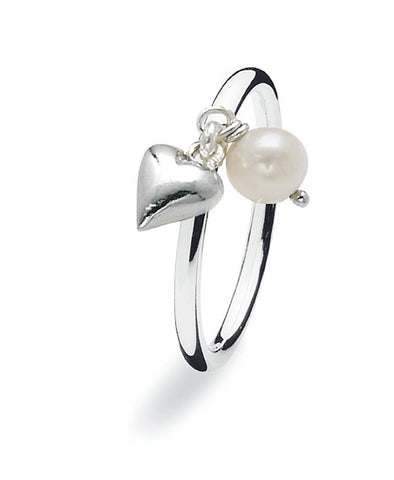 Sterling siilver Spinning ring with freshwater pearl