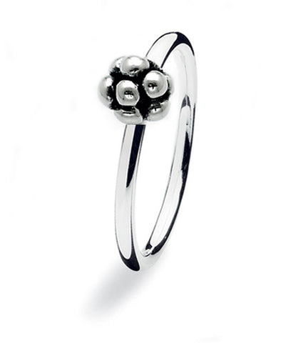 Sterling silver ring with berry motif.