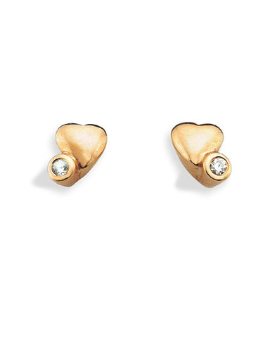 Ear Studs 342-02 : HEART TWIST, 9 carat gold