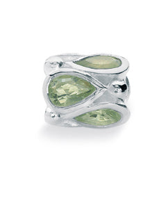 'DROP' - Necklace and bracelet charm in sterling silver with cubic zirconias.  