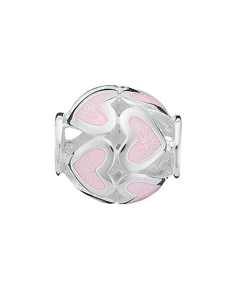 Sterling silver charm with enamel.