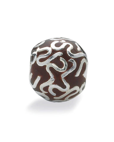 Sterling silver with enamel