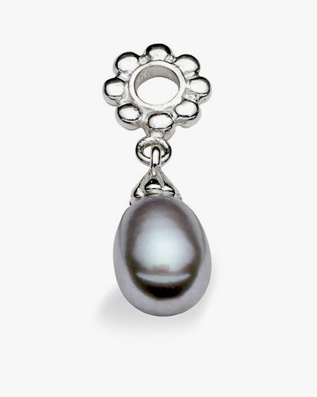 Sterling silver necklace and bracelet charm with freshwater pearl.