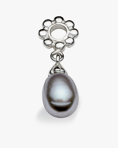 Sterling silver necklace and bracelet charm with freshwater pearl.