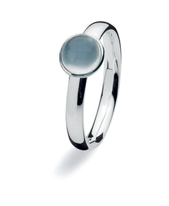 Sterling silver ring with moonstone setting