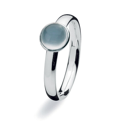 Sterling silver ring with moonstone setting