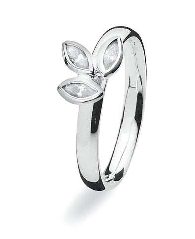sterling silver Max ring with cubic zirconia setting