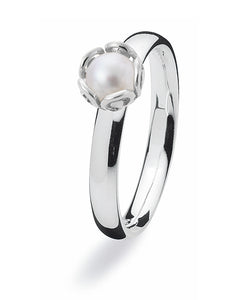 Sterling silver Max ring with freshwater pearl
