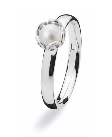 Sterling silver Max ring with freshwater pearl