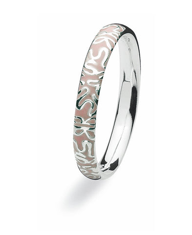 Sterling silver ring with enamel