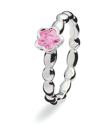 Sterling silver Max ring with cubic zirconia.