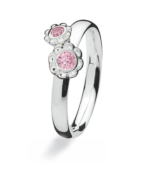 Sterling silver Max ring with cubic zirconia.