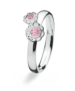 Sterling silver Max ring with cubic zirconia.