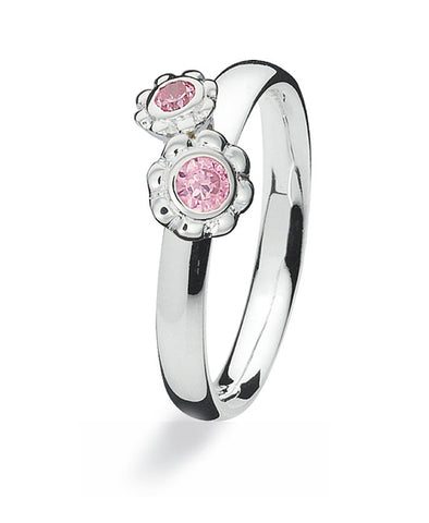 Sterling silver Max ring with cubic zirconia.