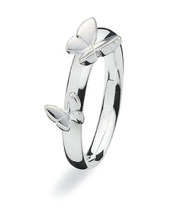 Sterling silver Max ring with butterfly motif