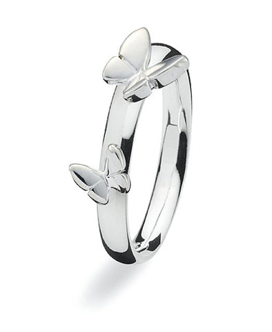 Sterling silver Max ring with butterfly motif