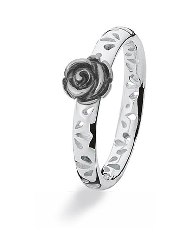 Sterling silver Max ring with rhutidium plating.