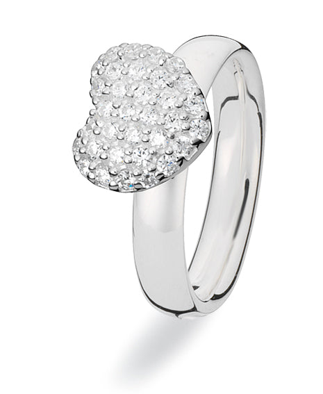 Sterling silver Extreme ring from Spinning Jewelry, with cubic zirconia. 