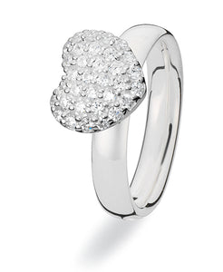 Sterling silver Extreme ring from Spinning Jewelry, with cubic zirconia. 