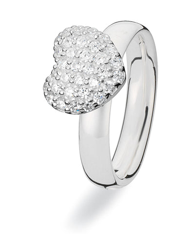 Sterling silver Extreme ring from Spinning Jewelry, with cubic zirconia. 