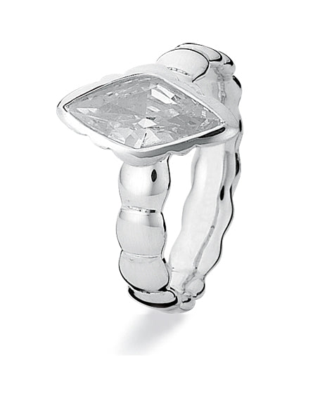 Sterling silver Extreme ring from Spinning Jewelry, with cubic zirconia. 