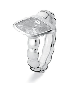 Sterling silver Extreme ring from Spinning Jewelry, with cubic zirconia. 