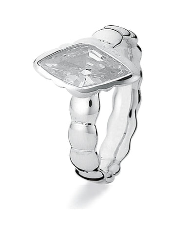 Sterling silver Extreme ring from Spinning Jewelry, with cubic zirconia. 